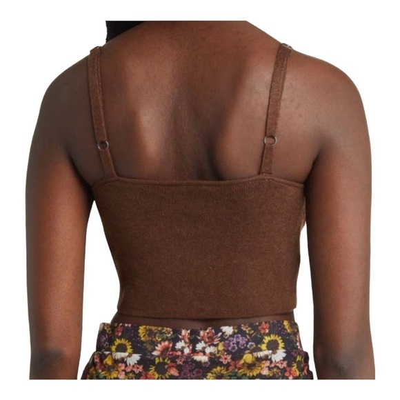 Noisy May MADDISON CROP SWEATER BRA TOP IN PINECONE NWOT - Picture 9 of 9